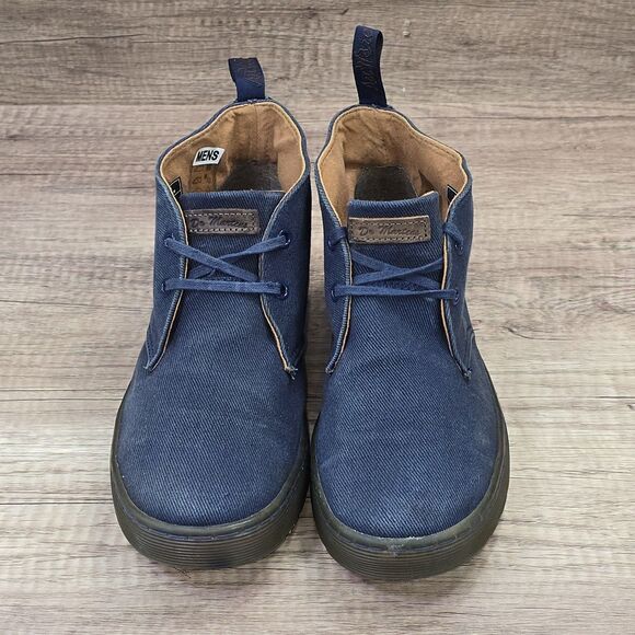 Dr. Martens Mayport Men's Size 8 Blue Canvas Twill Chukka Ankle Boots - Picture 2 of 9